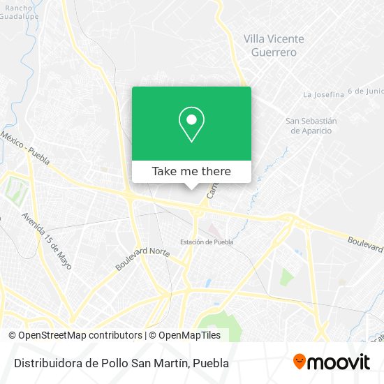 Distribuidora de Pollo San Martín map