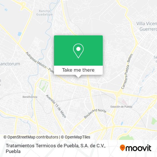 Tratamientos Termicos de Puebla, S.A. de C.V. map