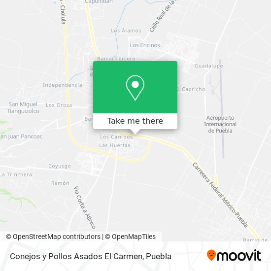 Mapa de Conejos y Pollos Asados El Carmen