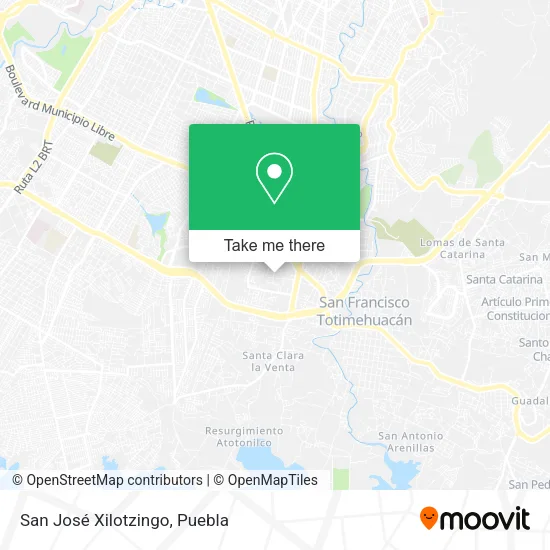 Mapa de San José Xilotzingo