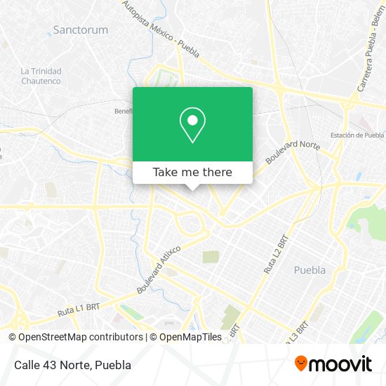 Mapa de Calle 43 Norte