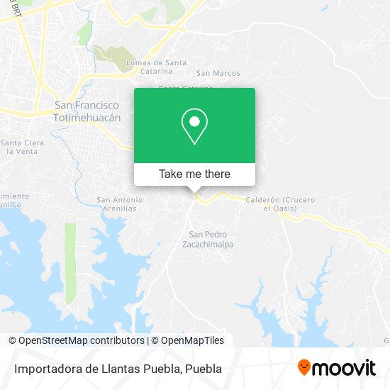Mapa de Importadora de Llantas Puebla