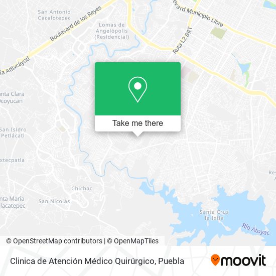 Mapa de Clinica de Atención Médico Quirúrgico