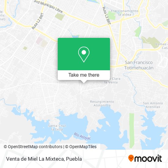 Mapa de Venta de Miel La Mixteca