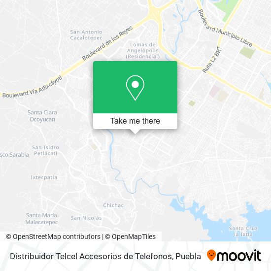 Distribuidor Telcel Accesorios de Telefonos map
