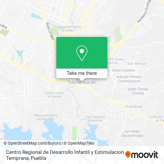 Mapa de Centro Regional de Desarrollo Infantil y Estimulacion Temprana