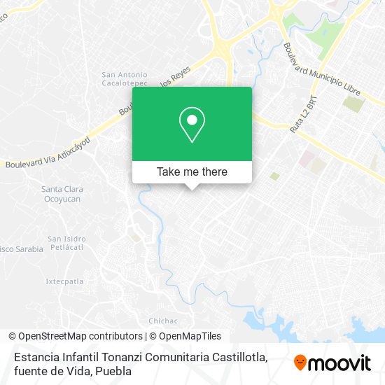 Estancia Infantil Tonanzi Comunitaria Castillotla, fuente de Vida map