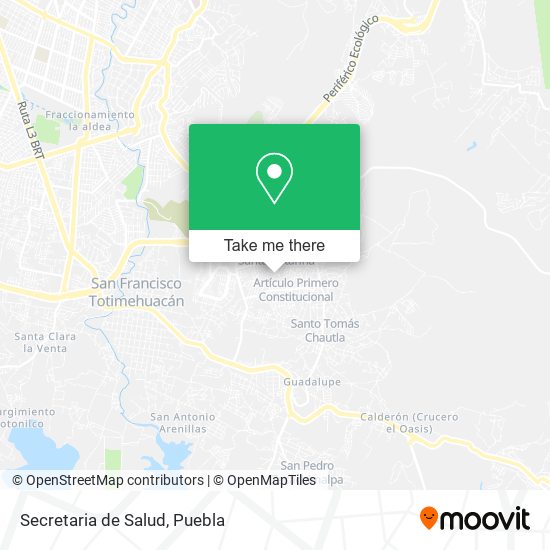 Secretaria de Salud map