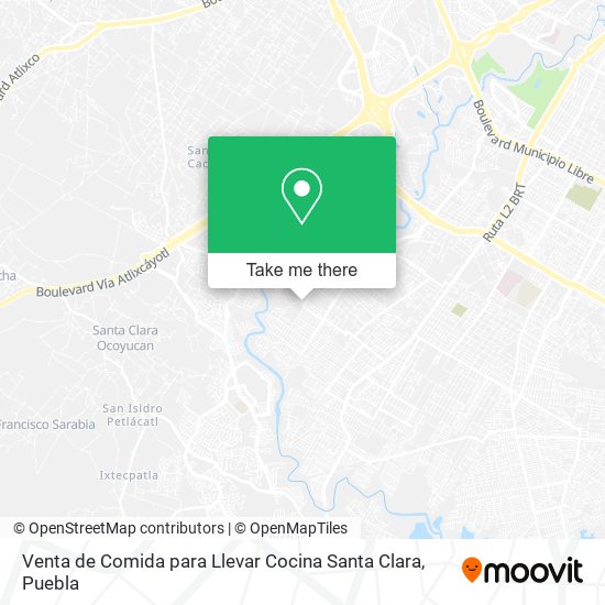 Mapa de Venta de Comida para Llevar Cocina Santa Clara