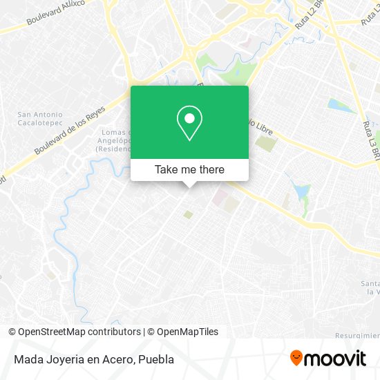 Mapa de Mada Joyeria en Acero