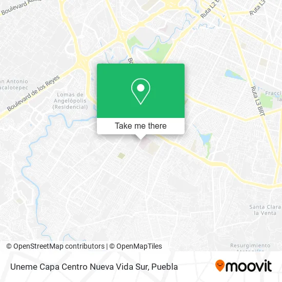 Mapa de Uneme Capa Centro Nueva Vida Sur