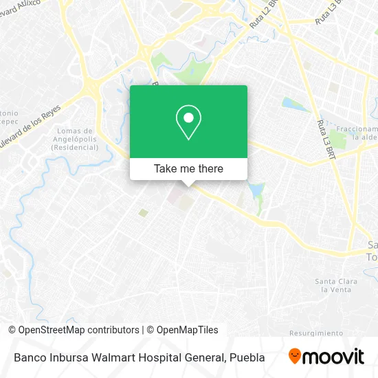 Banco Inbursa Walmart Hospital General map
