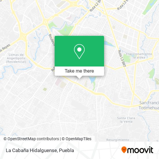 La Cabaña Hidalguense map