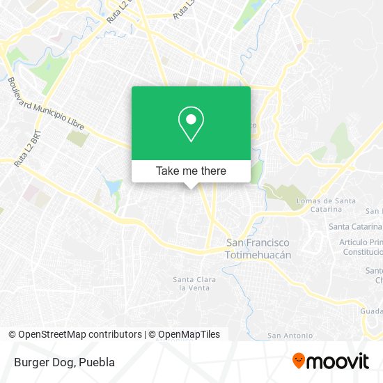 Mapa de Burger Dog