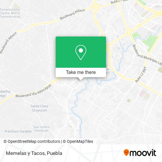 Memelas y Tacos map