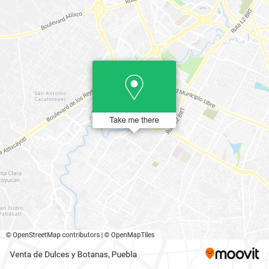 Mapa de Venta de Dulces y Botanas
