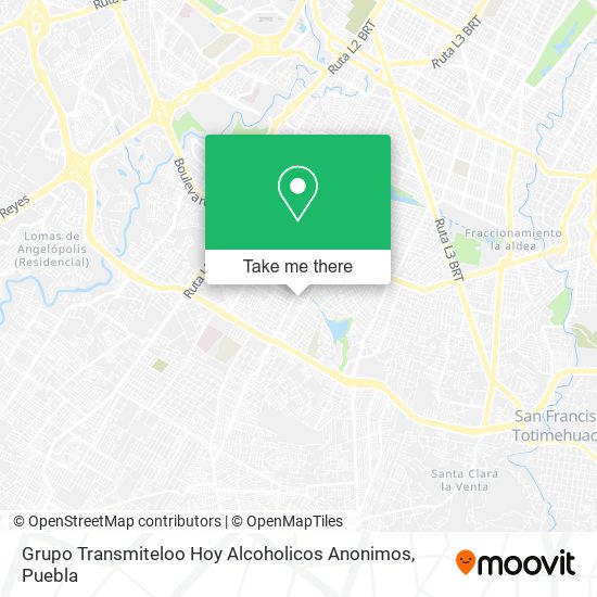 Grupo Transmiteloo Hoy Alcoholicos Anonimos map