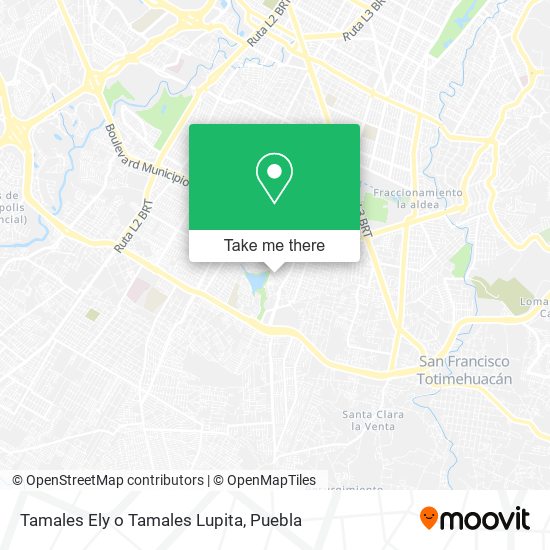 Mapa de Tamales Ely o Tamales Lupita