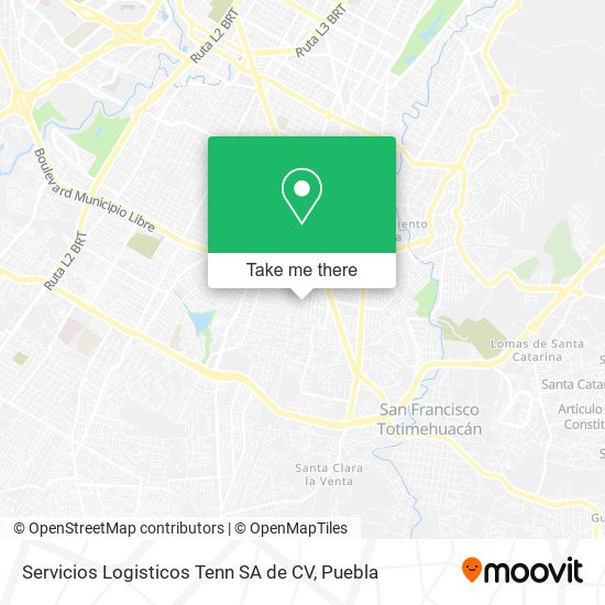 Mapa de Servicios Logisticos Tenn SA de CV