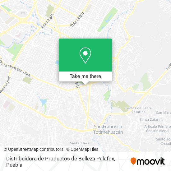 Distribuidora de Productos de Belleza Palafox map