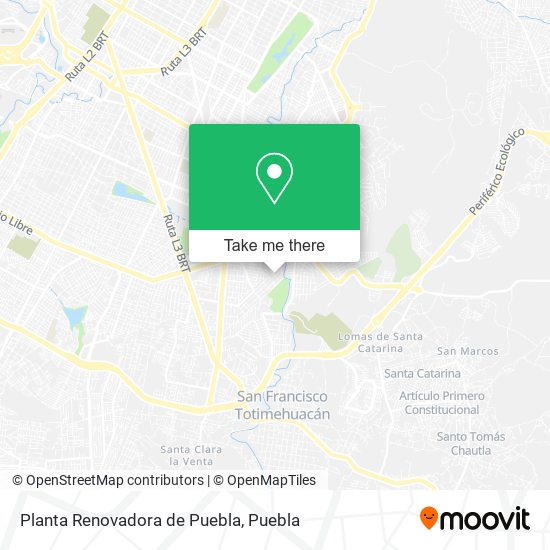 Mapa de Planta Renovadora de Puebla