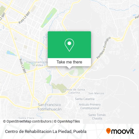 Mapa de Centro de Rehabilitacion La Piedad