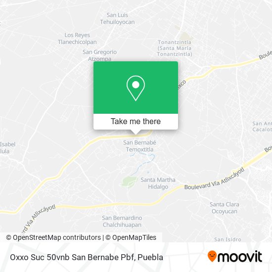 Oxxo Suc 50vnb San Bernabe Pbf map