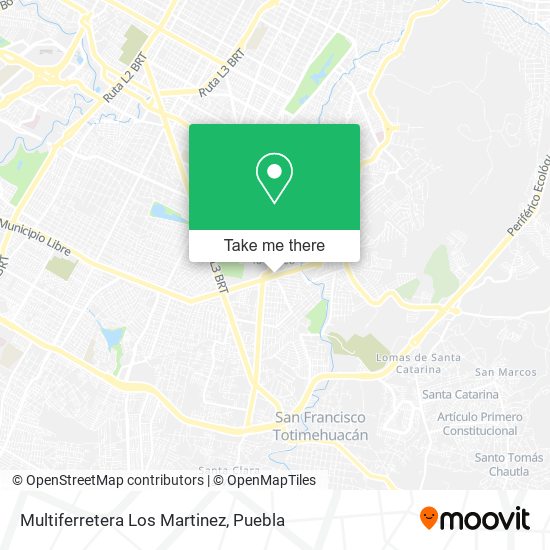 Multiferretera Los Martinez map