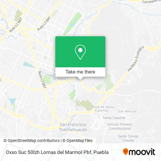 Oxxo Suc 50lzh Lomas del Marmol Pbf map