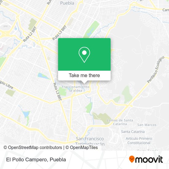 Mapa de El Pollo Campero