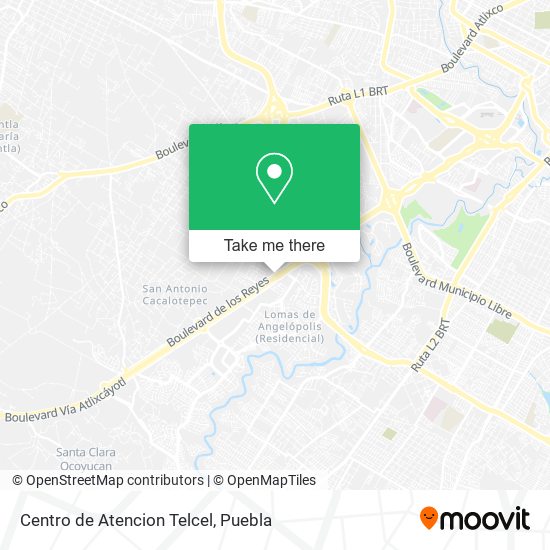 Mapa de Centro de Atencion Telcel