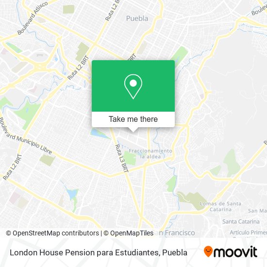 Mapa de London House Pension para Estudiantes