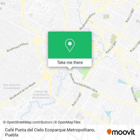 Mapa de Café Punta del Cielo Ecoparque Metropolitano