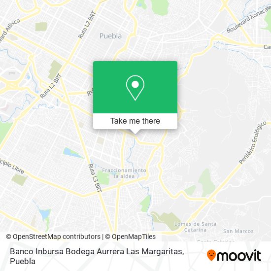 Banco Inbursa Bodega Aurrera Las Margaritas map