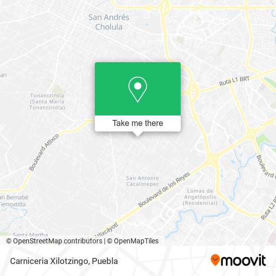 Mapa de Carniceria Xilotzingo
