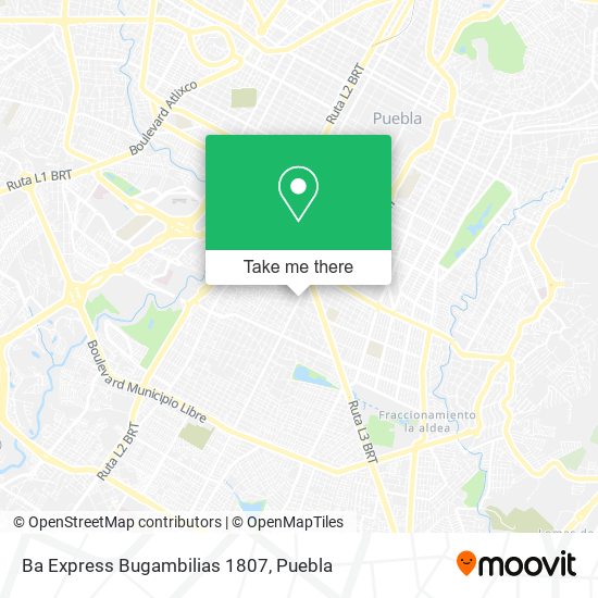 Mapa de Ba Express Bugambilias 1807