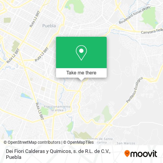 Mapa de Dei Fiori Calderas y Químicos, s. de R.L. de C.V.