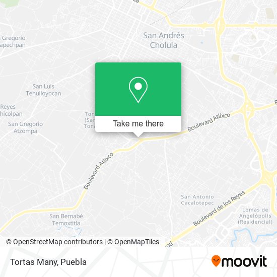 Mapa de Tortas Many