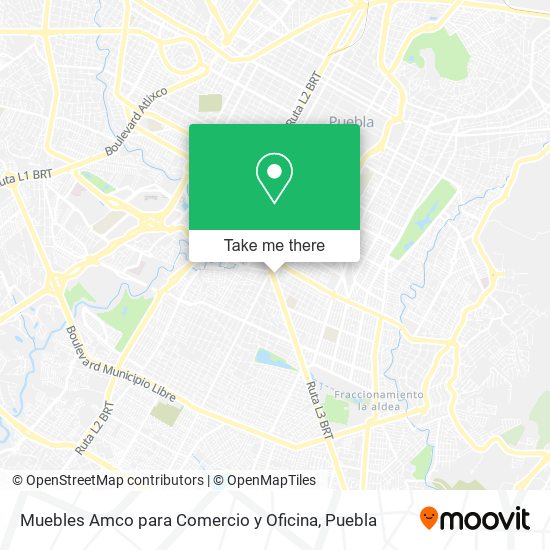 Mapa de Muebles Amco para Comercio y Oficina