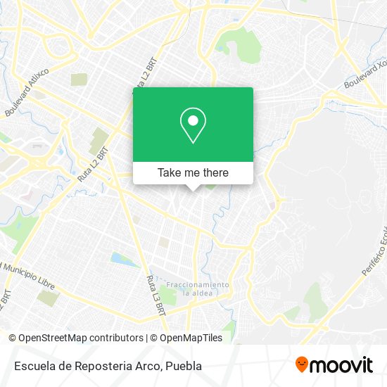 Mapa de Escuela de Reposteria Arco