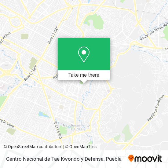 Mapa de Centro Nacional de Tae Kwondo y Defensa