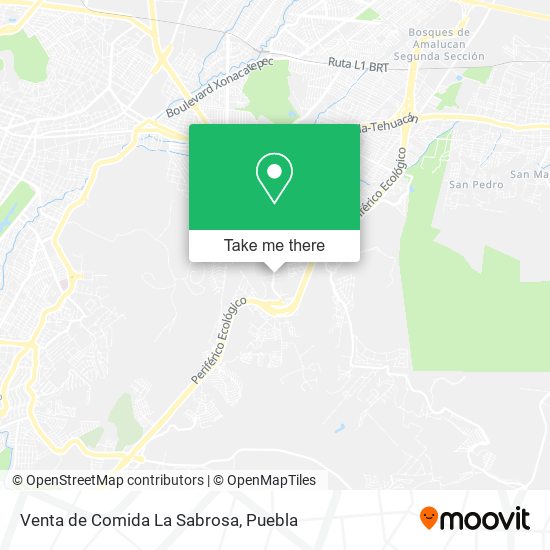 Mapa de Venta de Comida La Sabrosa