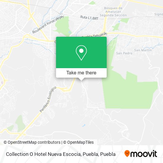 Mapa de Collection O Hotel Nueva Escocia, Puebla
