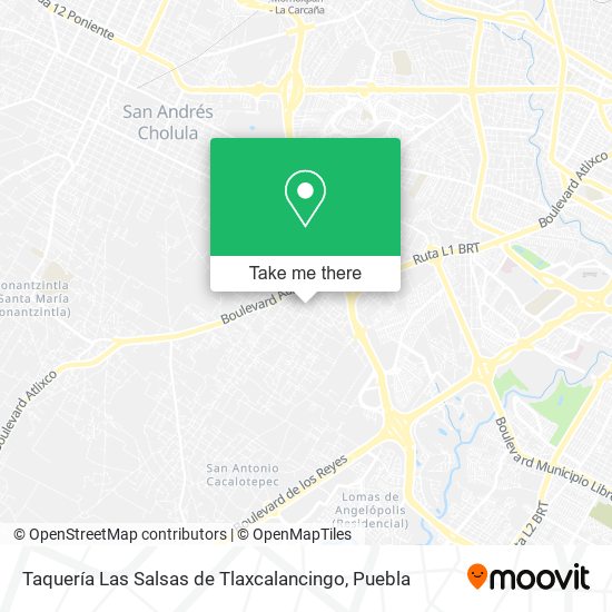 Taquería Las Salsas de Tlaxcalancingo map