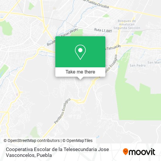 Mapa de Cooperativa Escolar de la Telesecundaria Jose Vasconcelos