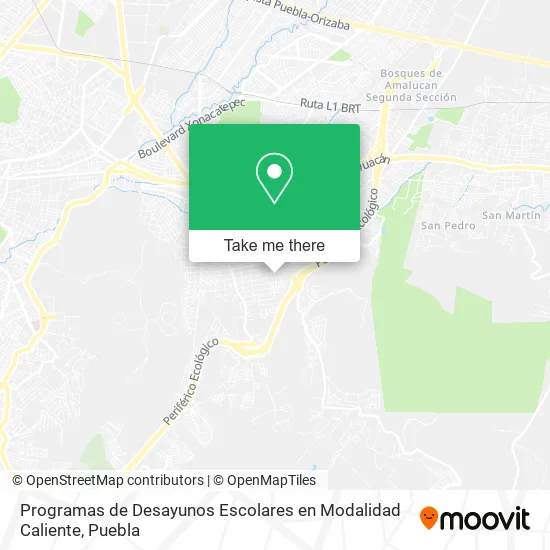 Programas de Desayunos Escolares en Modalidad Caliente map