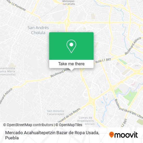 Mercado Acahualtepetzin Bazar de Ropa Usada map