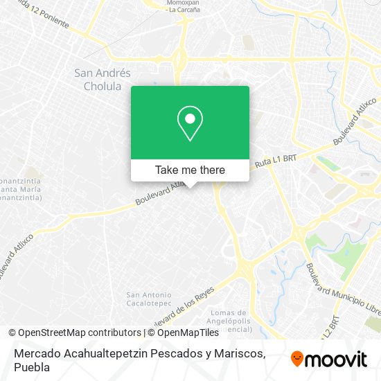 Mercado Acahualtepetzin Pescados y Mariscos map
