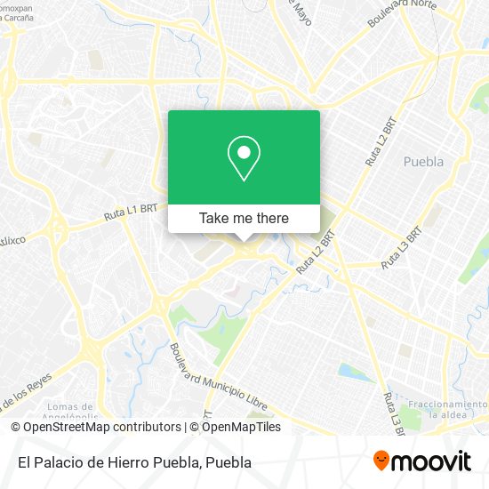 El Palacio de Hierro Puebla map