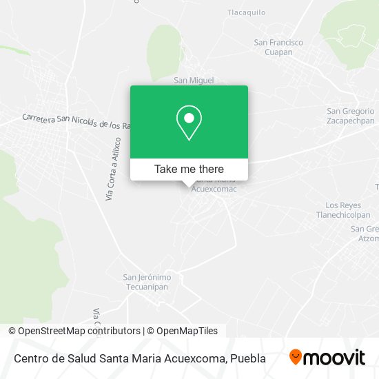 Mapa de Centro de Salud Santa Maria Acuexcoma